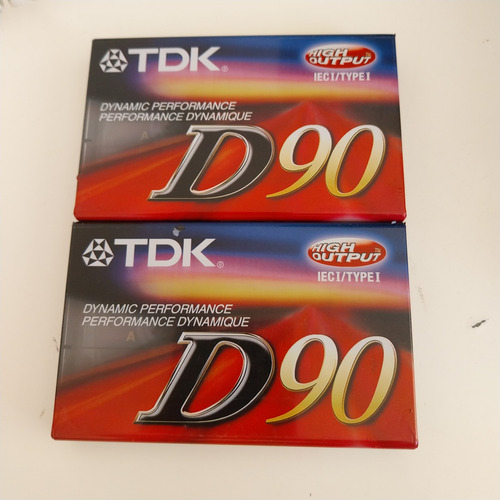 Cassette Virgen Tdk D90 X2 Unidades Transparente