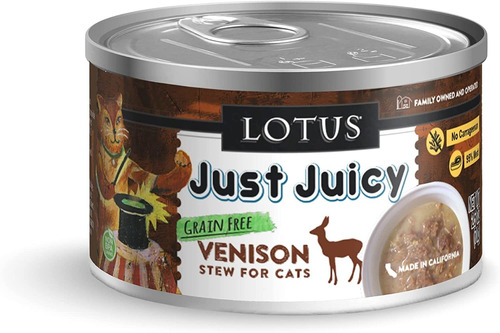 Lotus 2.5 Oz Cat Just Juicy Venison Stew (case Of 24), One S