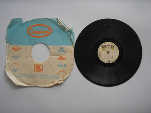 Orq Pacho Galan Atlantico Pajaro De Monte Disco Acetato78rpm (Usado)
