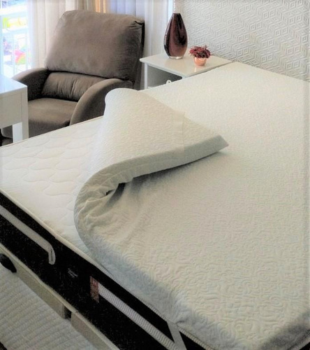 Pillow Top Aumar Látex Hr Foam Queen 1.58x1.98x0.10m cor Branco