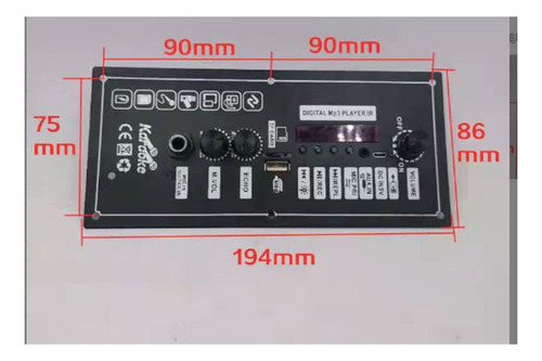 Placa Amplificadora De Mp3 Bluetooth Accs De Música Para