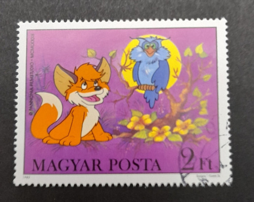 Sello Postal - Hungría - 1982 Dibujos Animados Vulk Y Zorro (Usado)