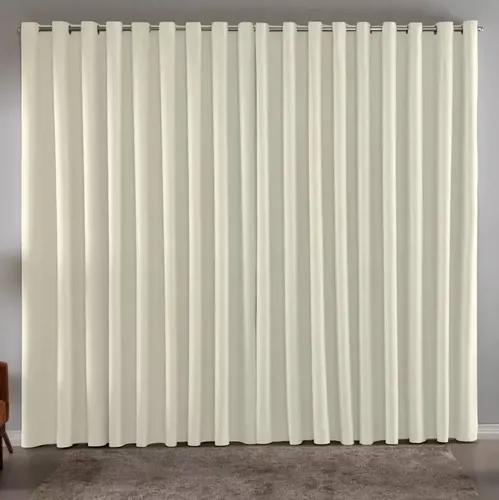 Cortina Blackout Em Tecido 3,00x2,80 Corta Luz Cor Palha