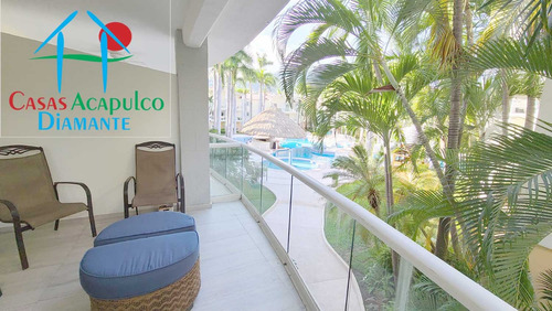 Cad Diamante Lakes Rubí 202. Terraza Con Vista A La Alberca Y Jardines