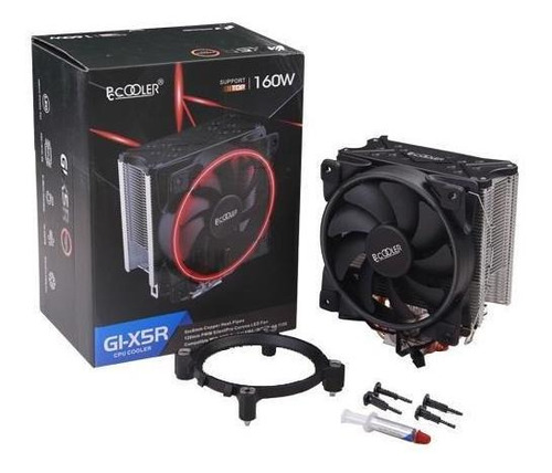 Disipador Pccooler Gi-x5r Led Rojo Intel Amd Fan 120mm