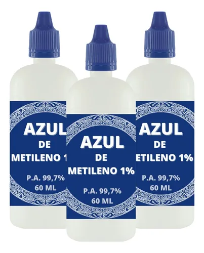 Azul Metileno Pa Santa Seiwa 60ml Frasco Gotas 1% 3unids