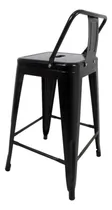 Comprar Banqueta Media 61cm Para Cozinha Bancada Bar Tolix Iron Cor Banqueta Média Com Encosto Tolix Iron Industrial Preta