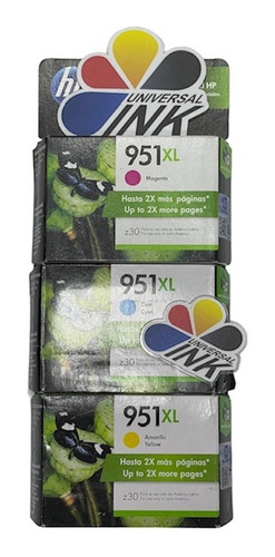 Cartuchos Hp 951xl Kit X3 C-m-y Originales