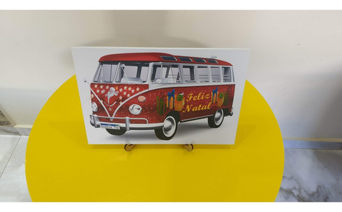 Imagem 4 de 6 de Quadro Decorativo Kombi De Natal Em Mdf 6mm Tam Impressão A4