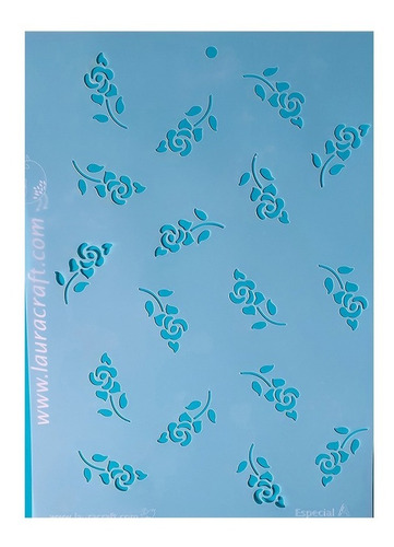 Stencil Laura Craft Set Rosas Y Plantas