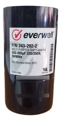 Capacitor 243-292-2 250v De Arranque Marca Everwell _