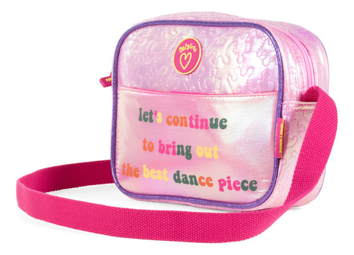 Bolsa Crossbody Cloe Para Niña Acabado Iridiscente Color Rosa