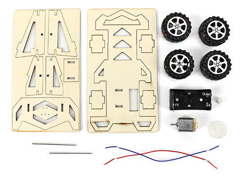 Kit De Coche De Carreras De Madera Eléctrico De Bricolaje Pa