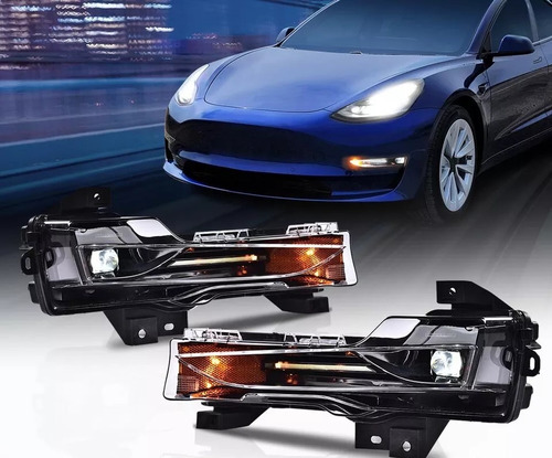 Faros Niebla Tesla 3 Y 2017 2018 2019 2020 2021 2023 Par