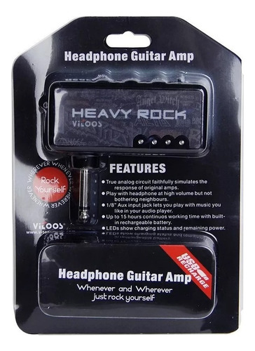 Amplificador Guitarra Bajo Auricular Carga Usb Litio Barril