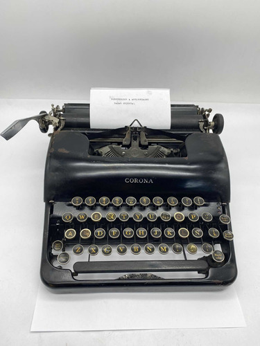 Máquina De Escribir Corona Antigua