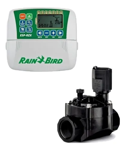 Kit Riego Automatico Programador 6 Zonas Solenoide Rain Bird