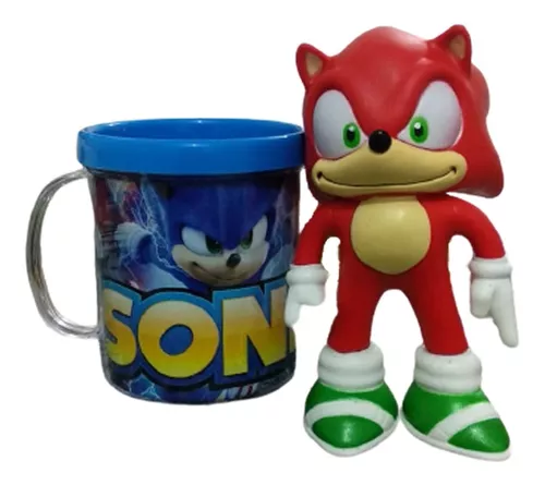 Boneco Sonic Vermelho 15cm Caneca Personalizada Colecionável