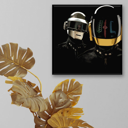 Cuadro Canva Decorativo Daft Punk 80x80 Cm