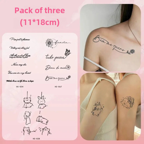 Hc-34 28 67 (3) - 11* 18 Cm - Tatuaje De Dibujos Animados A
