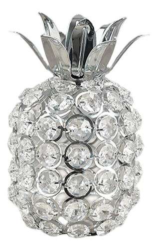 Prata Cristal Cristal Abacaxi Ornamento Estátua De Strass
