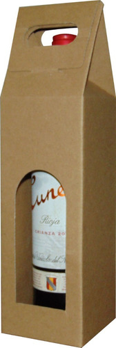 10 Porta Vino Tinto Caja Cartón Envios Paquete 33x24x9cms