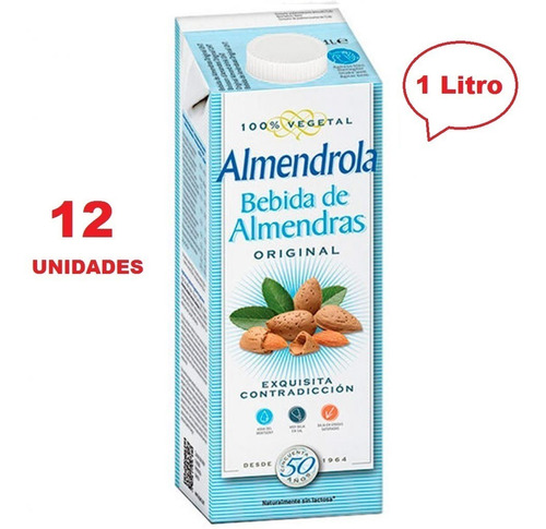 Leche De Almendras  12x1 Litro