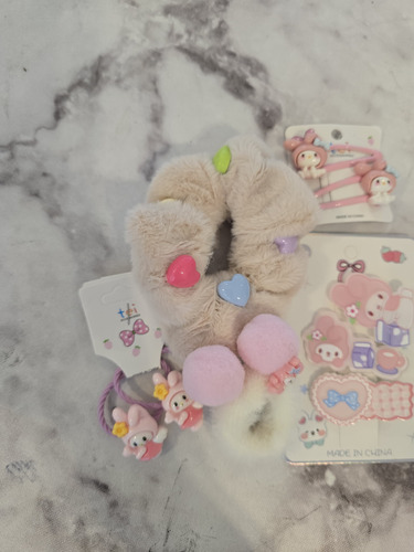 Mini Set Accesorios De Pelo Sanrio Rosa