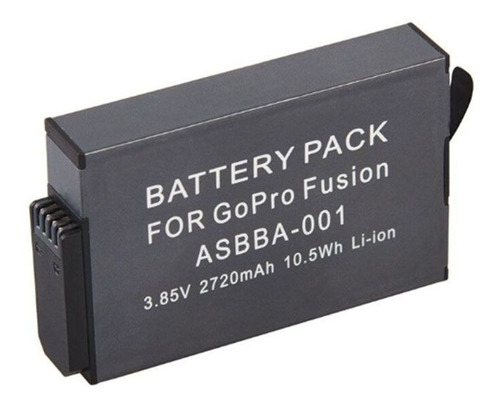 Batería de iones de litio Gopro Fusion, 3,85 V, 2720 mAh, 10,5 Wh, Asbba-001