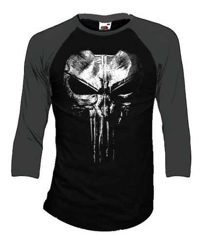 Playeras Punisher Manga 3/4 Para Hombre Y Mujer