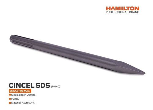 Cincel Sds Max Punta X2u 18x280 Mm + 18x400mm Hamilton 