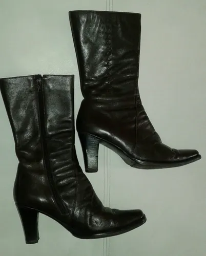 Botas De Dama Pasqualini Talle 38 Cuero Marrones Impecables