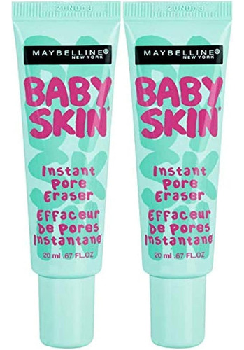 Maybelline Primer Limpiador De Poros Baby Skin 20ml C/u 2pz Tono Del Primer Transparente