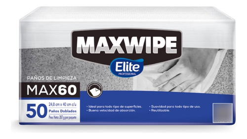 Elite Maxwipe Paños De Limpieza Doblado Max60 50 Unid