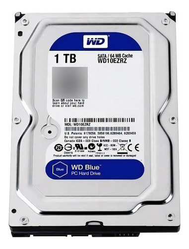 Disco duro interno Western Digital  WD10EZEX 1TB plateado