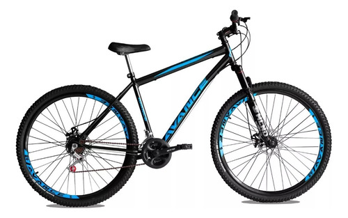 Bicicleta Aro29 Avance 21v Freio A Disco Aço Carbono C/ Susp Cor Azul Tamanho Do Quadro 17