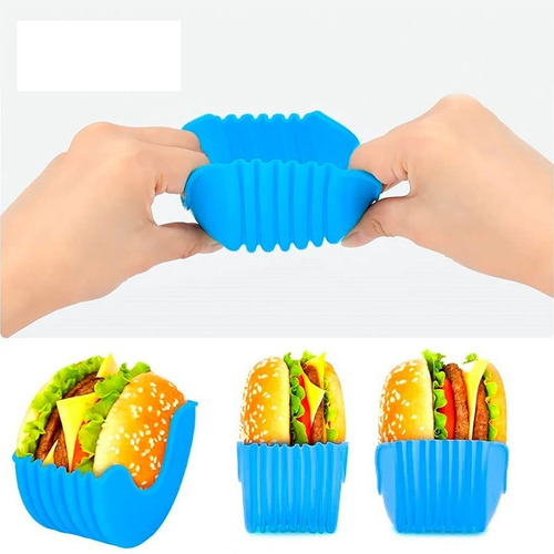 1 Porta Hamburguesas Donuts Arepa Silicona Comidas Rapidas