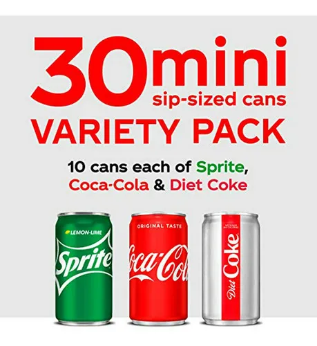 Pack De Variedad De Coca-cola Mini Can, 30 Unidades (10 De C
