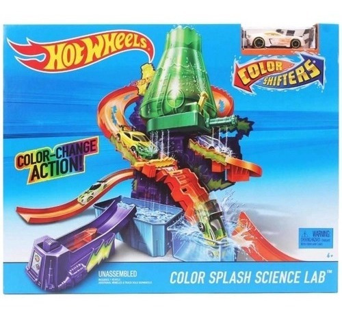 Imagen 5 de 5 de Pista Hot Wheels Set Con Auto Que Cambia De Color