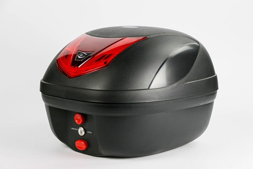 Imagen 4 de 6 de Baul Coocase 28 Litros Vivo Basic Luz Stop Posicion Negro Mt