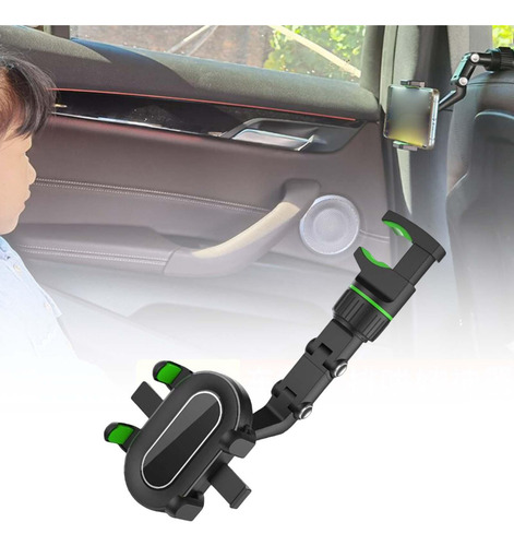 Soporte Para Teléfono Con Espejo Retrovisor Verde Verde