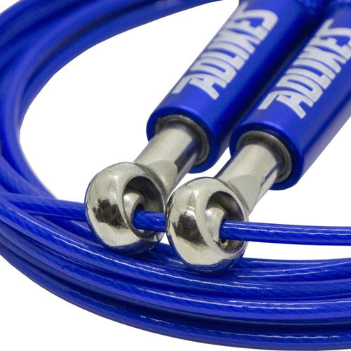 Cuerda Speed Rope Cross Jump Rope de aluminio con rodamiento, color azul