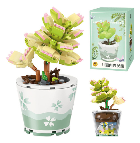 Ziyostar Mini Bloques 262pcs Planta Suculenta Bonsai Juego D