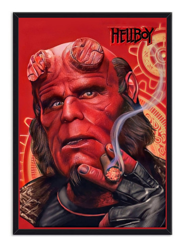 Cuadro Enmarcado - Póster Película Hellboy 2004