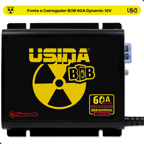 Fonte Usina Bob 60a Bivolt Automática Carregador Bateria Cx