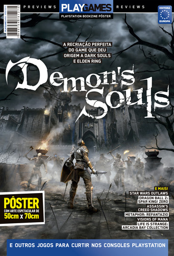 Superpôster Playgames - Demon S Souls, De Editora Europa. Editorial Europa, Capa Mole, Edição 2024-09-26 00:00:00 Em Português
