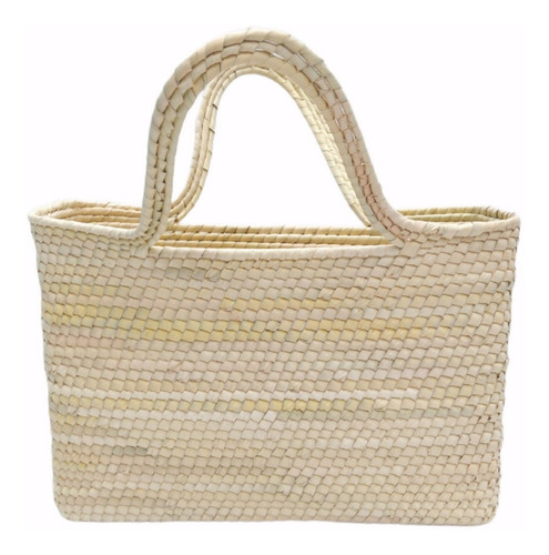 Bolsa De Palma Mediana Rectangular Artesanal Tejida