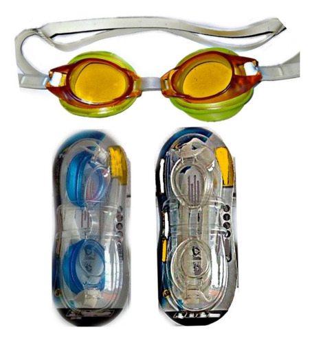 10 Goggles Nadar Juvenil Adulto Liga Resistente Polarizado 