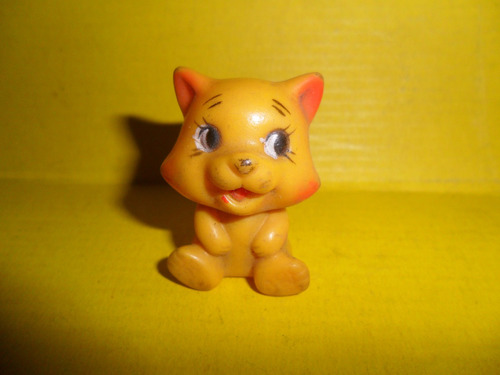 Gato Gatito Amarillo   Juguete Muñequito Miniatura