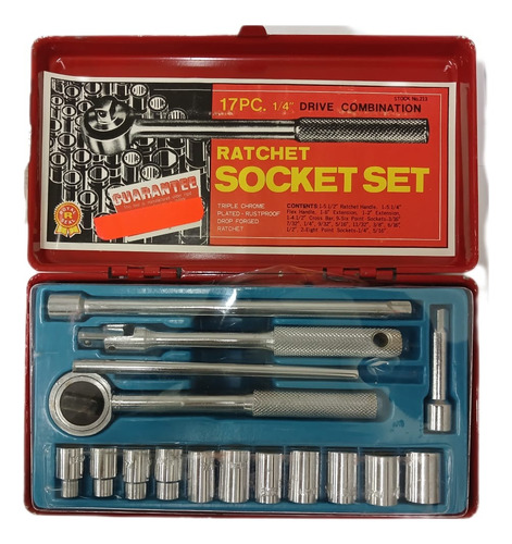 Juego Dado Autocle, Entrada 1/4, Con 17 Piezas